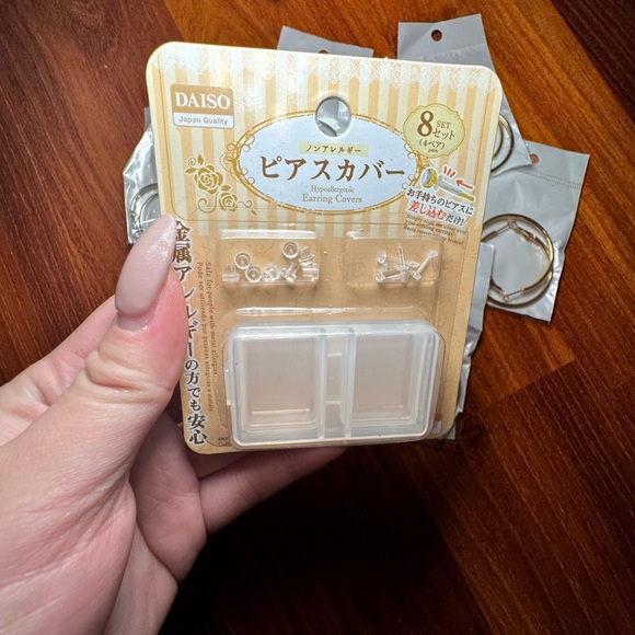 Assorted Hoop Earrings with Earring Backs and Case - Picture 2 of 3